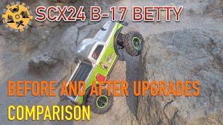 1/24 Scale Axial SCX24 B-17 Betty #8 | Before and After Upgrades Comparison