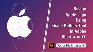 Design Apple Logo Using Shape Builder in Adobe Illustrator CC | Brand Logos | Emtode Vlogs | 009