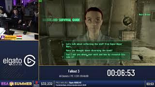 #ESASummer18 Speedruns - Fallout 3 [All Quests] by NoobSalmon