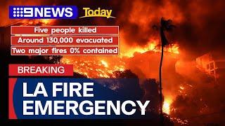 Catastrophic and deadly wildfires wreaking havoc across Los Angeles | 9 News Australia