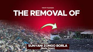 The escalating and removal of the ancient accumulated refuse (BORLA DOWN)  from Sunyani