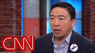 Presidential candidate Andrew Yang pushes for universal basic income