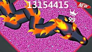 SNAKE GAME Big Moment Most Delicious Vs Cindermane King Snake .io The Best Snakebattle Gameplay.