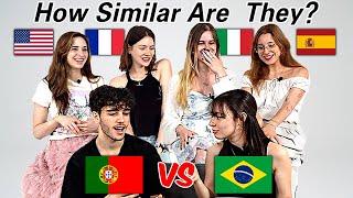 Portugal VS Brazil l Which Portuguese is Easier to Understand?(Brazil, Portugal, USA, Italy, France)