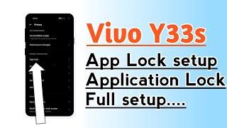 Vivo Y33s App Lock setup Application Lock Full setup