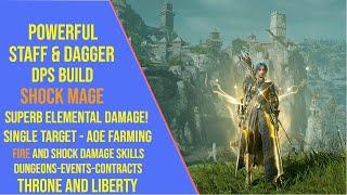 Powerful Staff and Dagger DPS Build for Throne and Liberty - Shock Mage