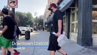 Walking tour of Downtown Savannah, GA on 11/25/2020