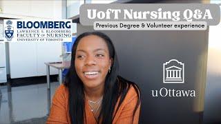 Applying to the University of Toronto || Accelerated Nursing at the University of Toronto