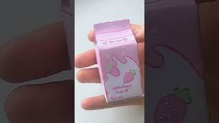 Cute mini strawberry milk carton #shorts #strawberry #milk #mini #cute