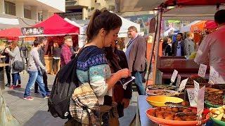 LONDON WALK | Southbank Centre Food Market with Mouth-Watering Street Food | England