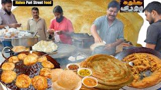 EXPLORING 70 Saal Purani Guloo Best Halwa Puri Qeema Kahori Street Food Karachi