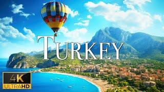 FLYING OVER TURKEY (4K Video UHD) - Relaxing Music With Stunning Beautiful Nature For Stress Relief