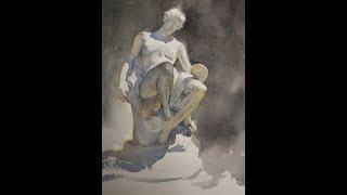Understanding Color Temperature by Painting a White Marble Sculpture With Watercolor