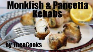 Souvlaki - fish souvlaki (BBQ Monkfish Kebabs) by Theo Michaels