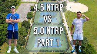 5.0 NTRP vs former @uwwhitewater tennis captain | [Mark vs Backsweat Dave Part 1]