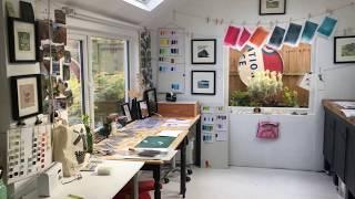 York Open Studios 2019, Linocut print studio - Michelle Hughes