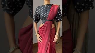 Rakshandhan Saree Draping #grwm #indianattire #ootdfashion #sareedrape #blousedesign