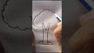 V for Tree Drawing #Technique #art #easy #reels #creativeart #ideas