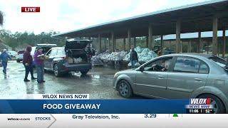 Bay St. Louis church holds food giveaway