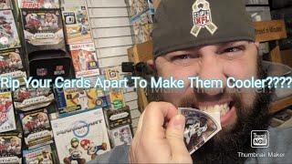 Tearing Apart Chrome Type Cards To Make Them Cooler!!! Custom Cards Tips and Tricks!