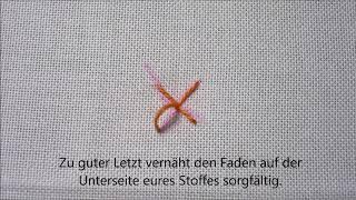 Spannstich Stick-Stich Tutorial