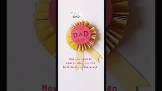 DIY Father's Day Gift | Award Ribbon for Dad | How to make Award Ribbon