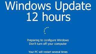 Windows Update Screen REAL COUNT 12 hours 4K Resolution
