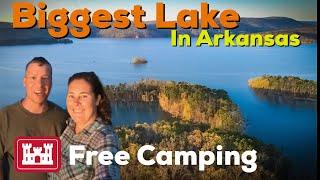 Lake Ouachita--The BIGGEST lake in ARKANSAS -- Free Camping at a Army Corps of Engineers Campground