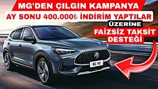 MG'DEN AYSONU 400.000₺ İNDİRİM +300.000₺ 12 AY FAİZSİZ TAKSİT DESTEĞİ GELDİ