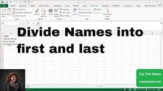 Divide Names into first and last name with VBA