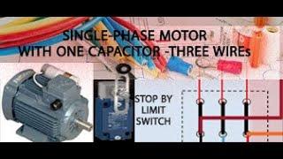 single phase motor with one capacitor / reverse and forward /stop by limit switch