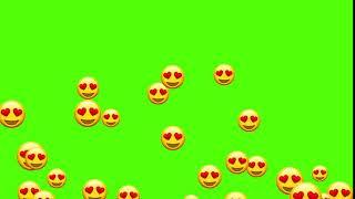 Floating Emoji Overlay Love - Green Screen [FREE USE]