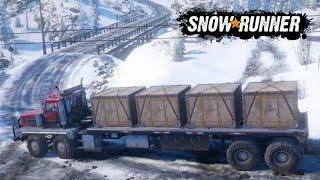 WesternStar6900-DrivingOffroad-TransportingDrillingSpareParts-SnowRunner|XBOX ONE gameplay @TIKUS 19