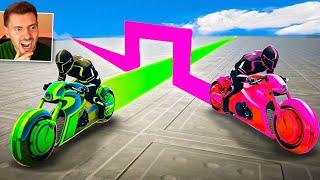 GTA V Online: MOTO TRON vs TRON com meus INSCRITOS!