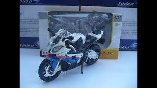 Maisto 1/12 BMW S1000RR Wit blauw rood modelmotor motorfiets miniatuur schaalmodel