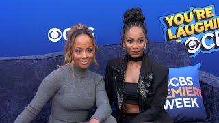 Essence Atkins and Tetona Jackson "You're Laughing at CBS: A Night of Sit-DOWN Comedy" Blue Carpet