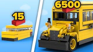 LEGO School Buses in Different Scales | Comparison