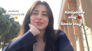 Kütüphanede bir günüm  sessiz vlog Uludağ Üniversitesi ‍️Psikoloji bölümü