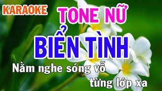 Biển Tình Karaoke Tone Nữ Nhạc Sống - Phối Mới Dễ Hát - Nhật Nguyễn