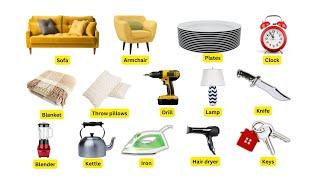 Learn English Household Vocabulary With Pictures - Learn 200 Household Tools Names in English