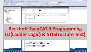 BK10. Beckhoff TwinCAT3 LD(Ladder Logic) & ST(Structure Text) Programming