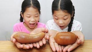 개불 Spoon worm 먹방 TwinRoozi Family 쌍둥이루지 가족 먹방  Mukbang