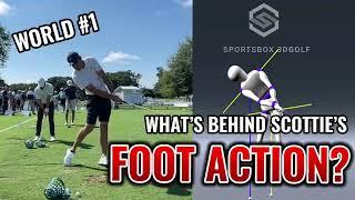 Terry Rowles looking at Scottie Scheffler’s swing using Sportsbox 3D golf studio