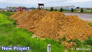 Getting New Project Filling Land Up Size 20x60m Along High Way Road By Dump Truck5T & Bulldozer D31P