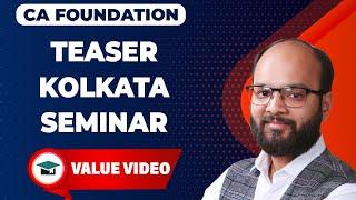 Kolkata Seminar Official Teaser | CA Students Seminar | Motivational Tips by Chandan Poddar Sir