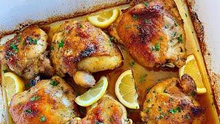 Step By Step Recipe For Juicy Oven Lemon Pepper Chicken Thighs | The Glam Kitchen