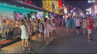 There are many types of bar l Pattaya walking street | 4K Apr 2024 Thailand