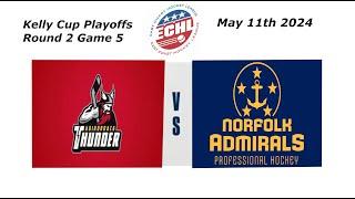 ECHL Game 5 Highlights  Adirondack Thunder vs  Norfolk Admirals   May 11, 2024