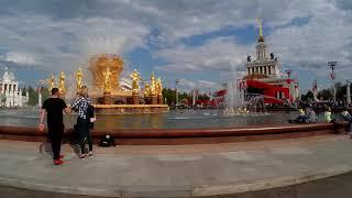 Фонтан дружбы народов ВДНХ 4k 50fps (360) yi4k+