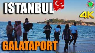 Istanbul Beautiful Galataport Walking Tour 4K 60fps